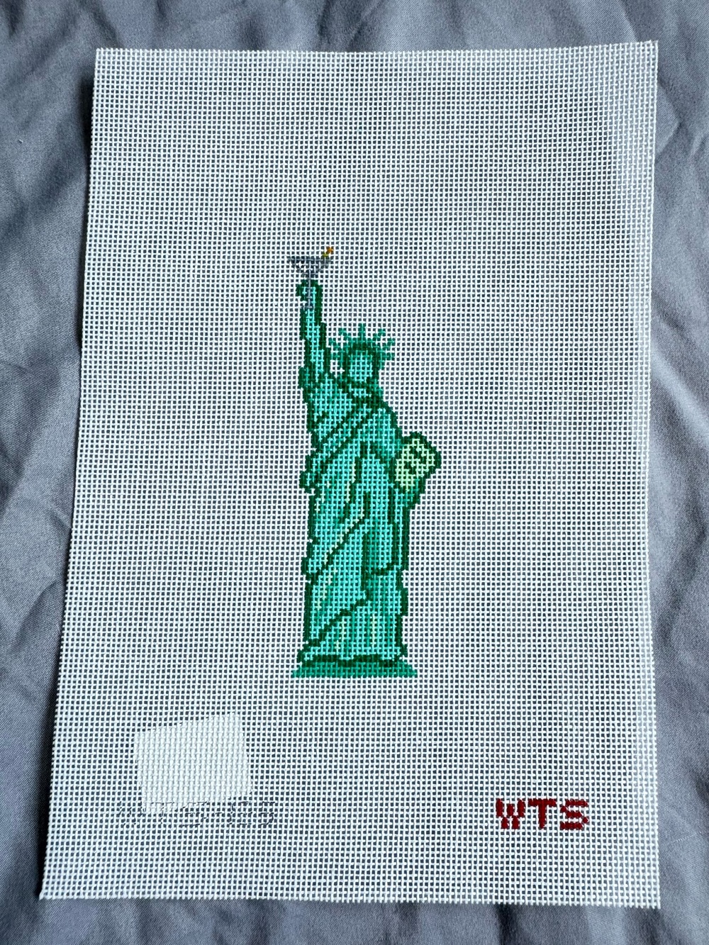 NWT What's The Stitch "Lady Dirty Martini" Statue of Liberty Needlepoint Canvas